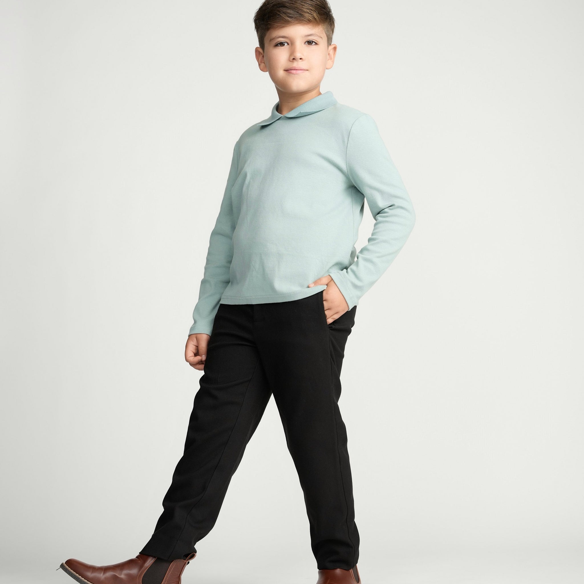 Seafoam Collar Top (Long Sleeve)