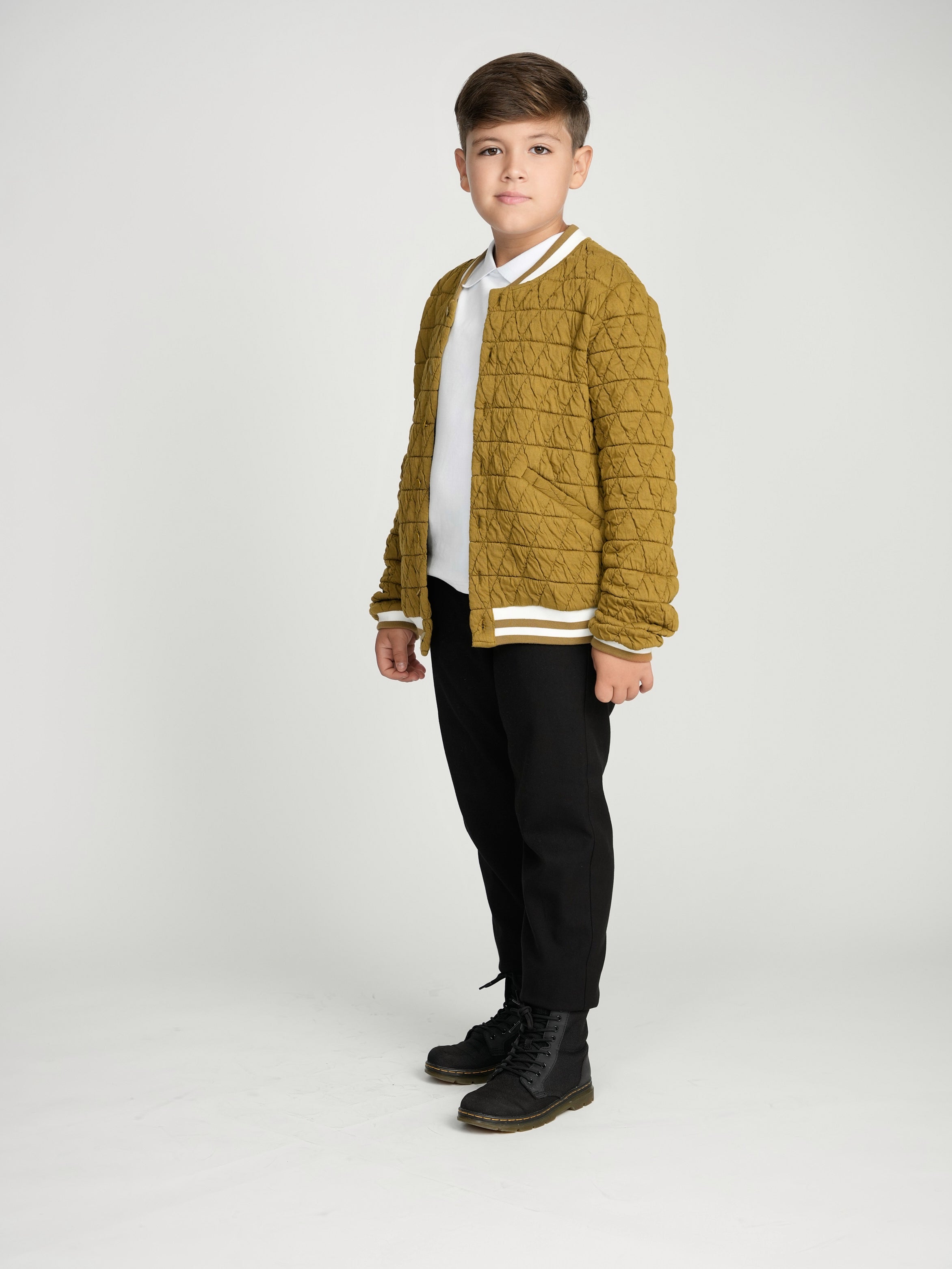 Golden Brown Varsity Bomber
