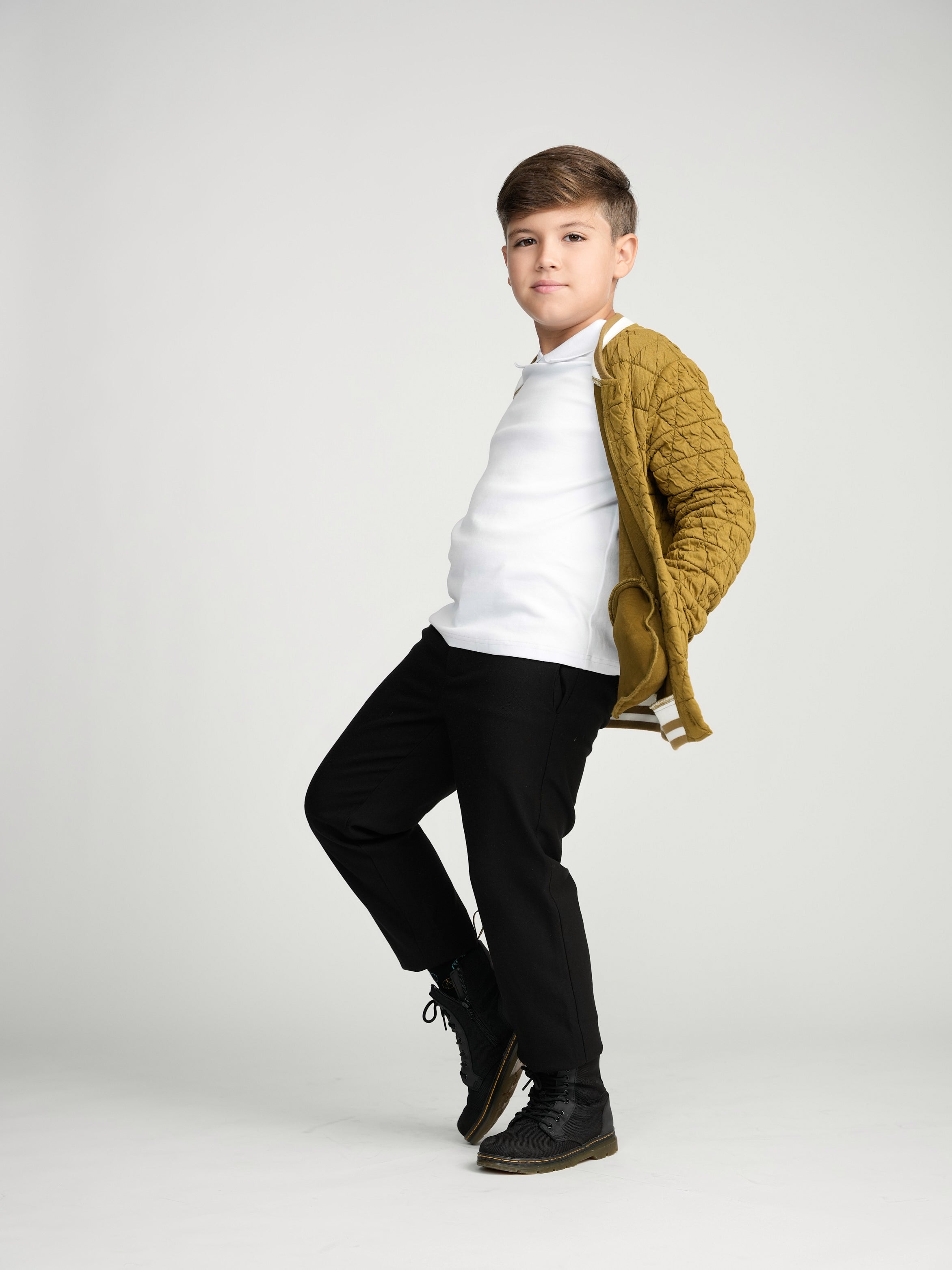Golden Brown Varsity Bomber