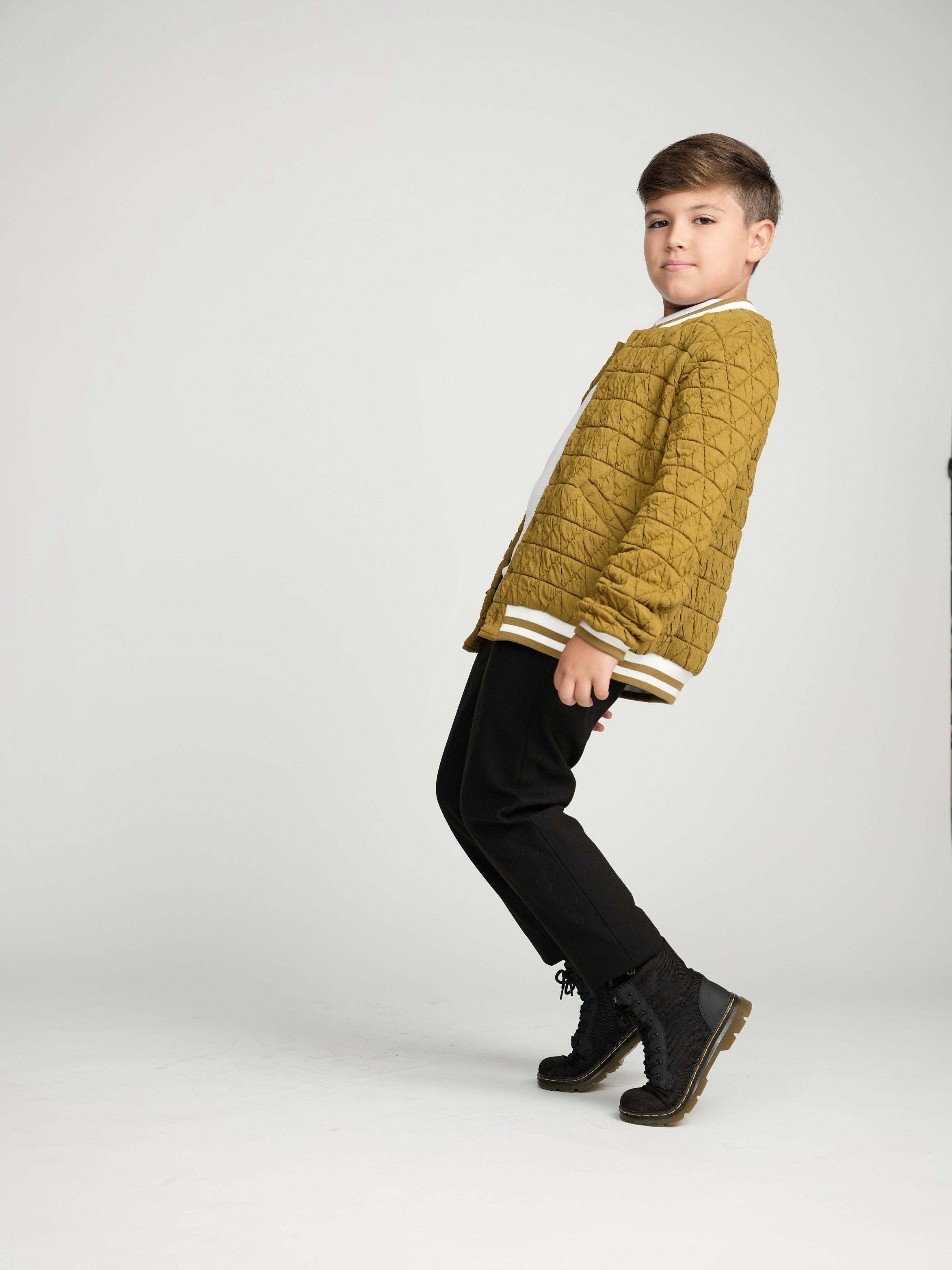 Golden Brown Varsity Bomber