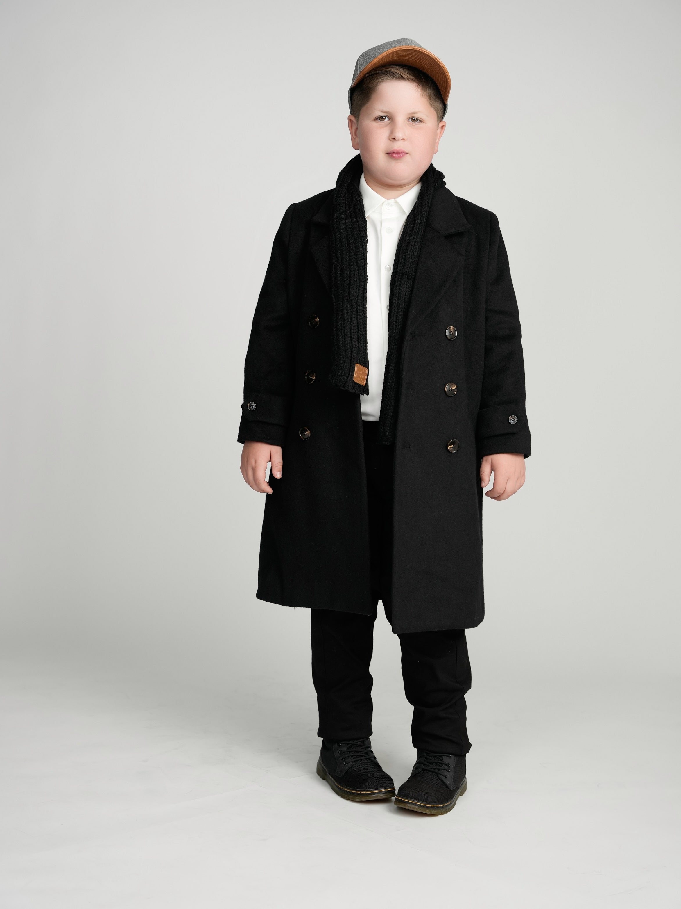 Black Double Breasted Peacoat