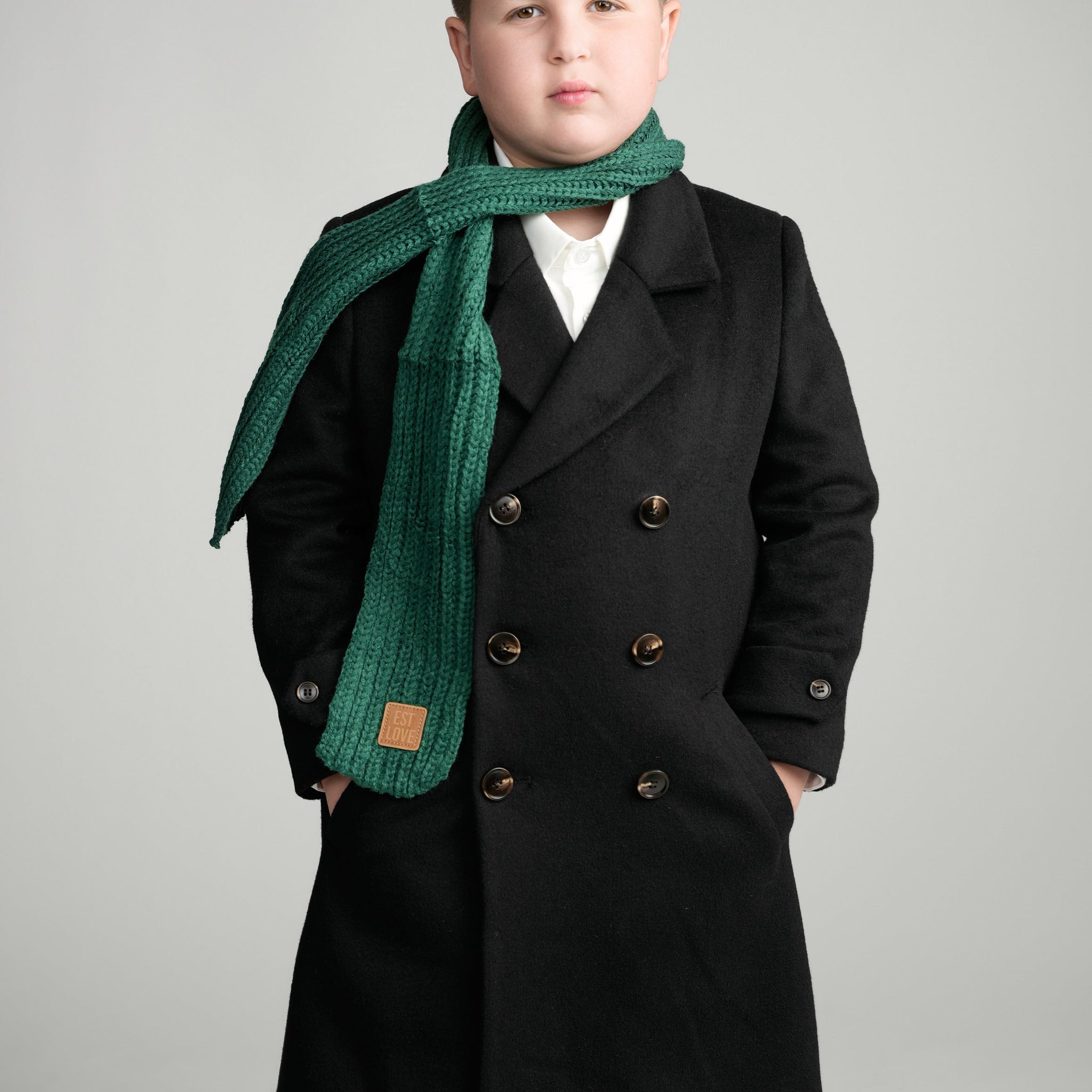 Black Double Breasted Peacoat