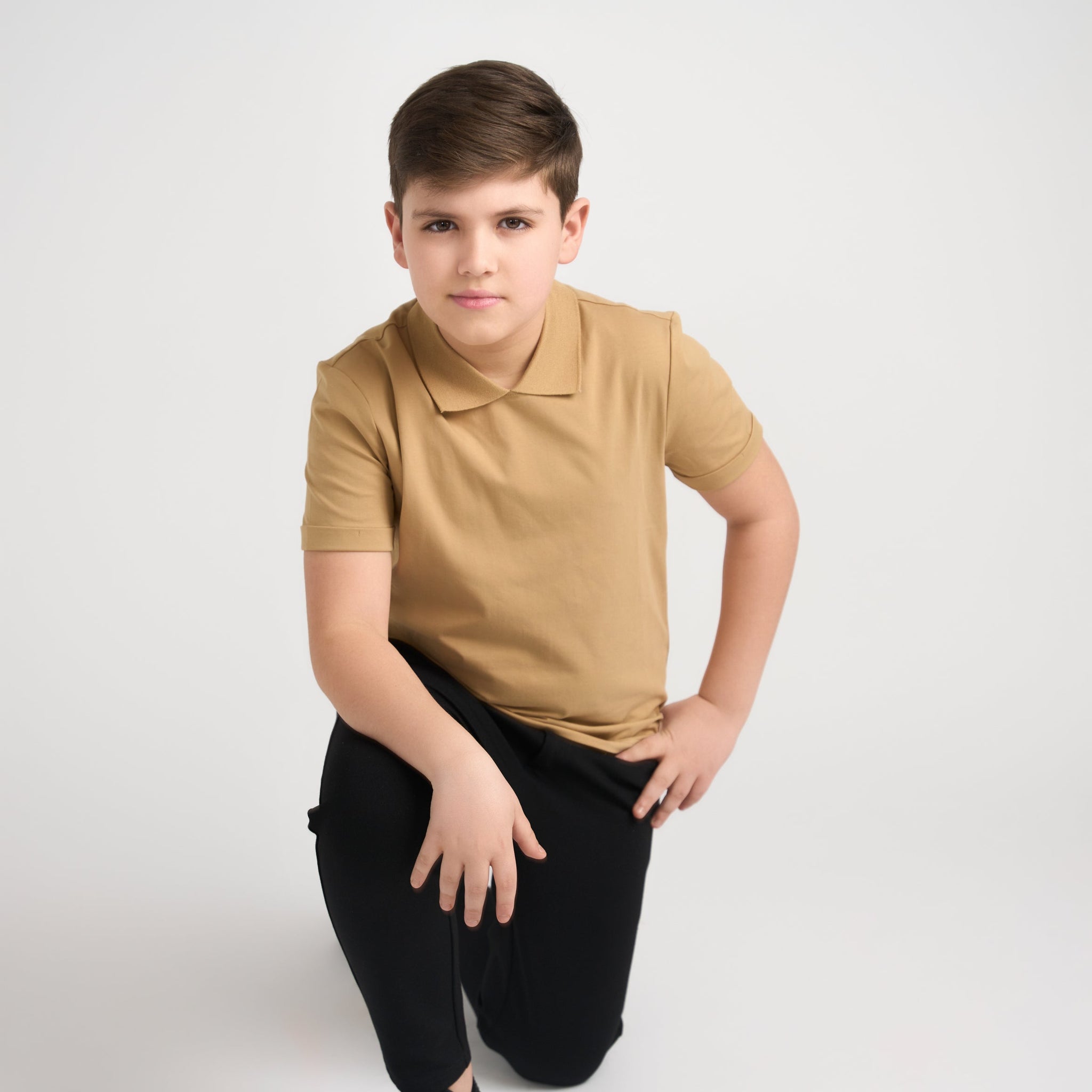 Caramel Collar Top