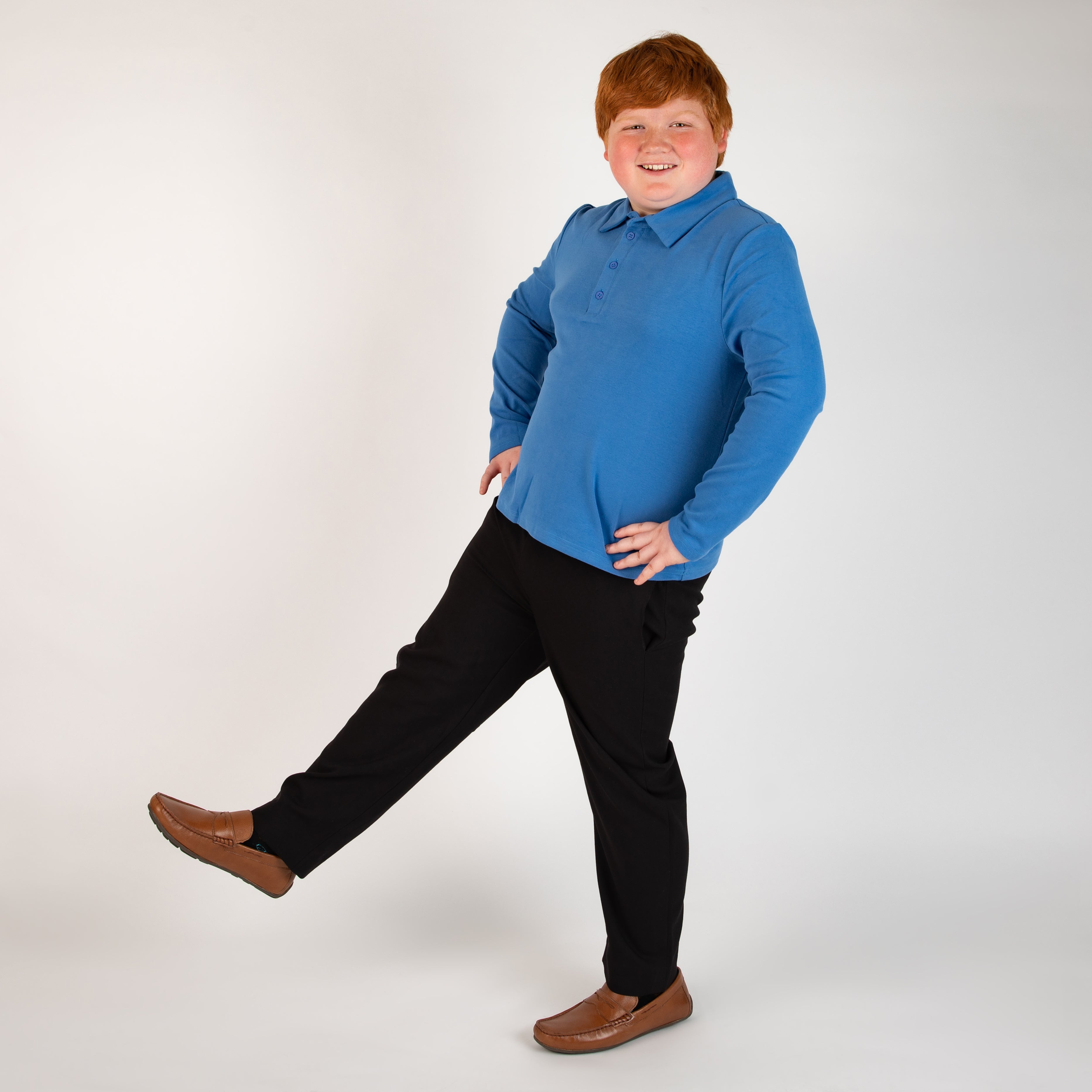 Cobalt Solid Polo (Long Sleeve)