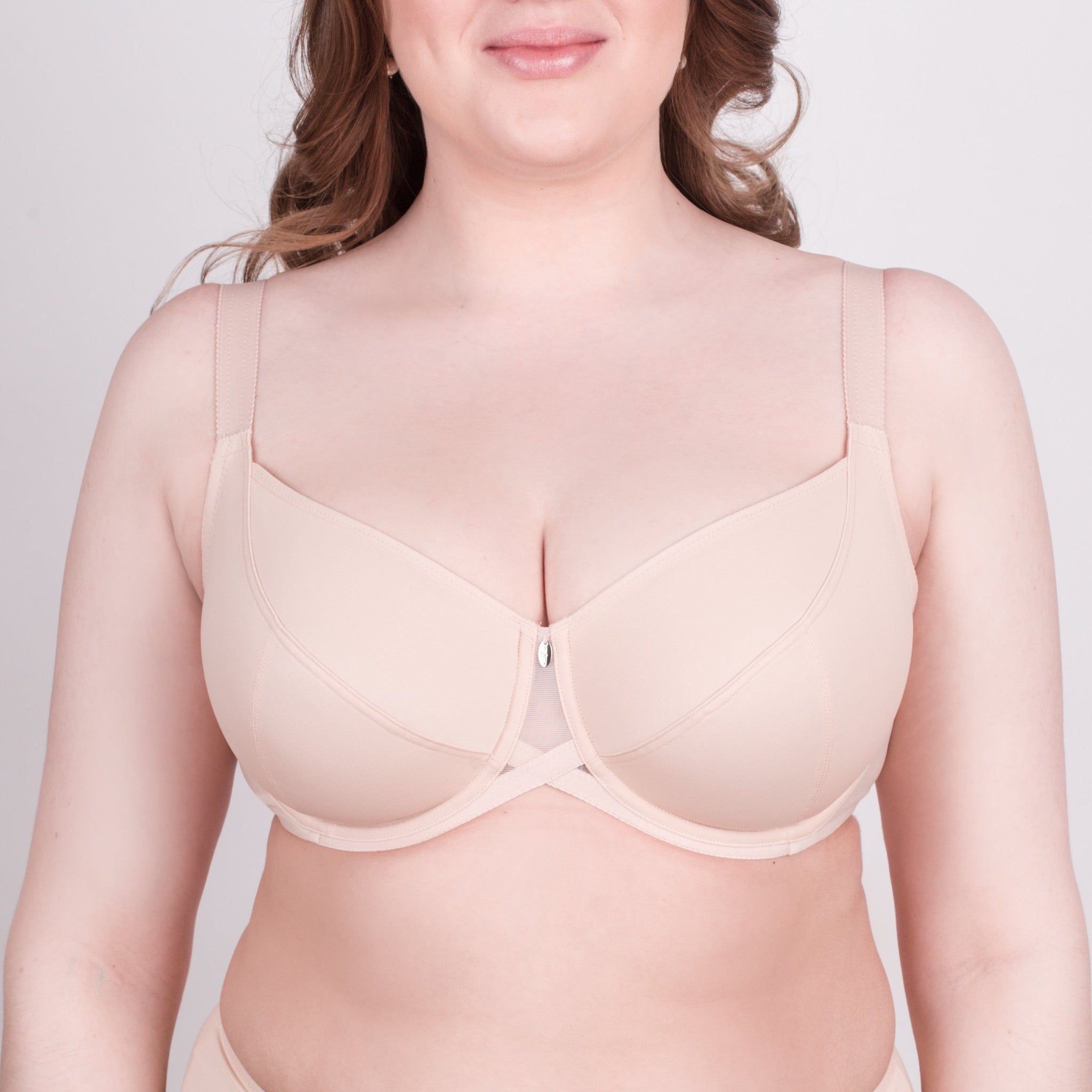 Bra Milavitsa 115910 - Elastic Knit, Underwired, Triple Diagonal Segment Cups