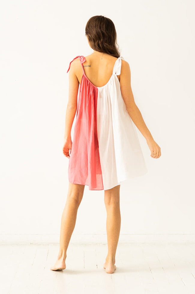 Sheer Tie Strap Babydoll – Silk-Cotton BlendFabric: 70% Cotton, 30% Silk  Detail: Adjustable tie straps  Care: Hand wash cold, lay flat or hang to dry  Origin: Ethically made in Colombia
