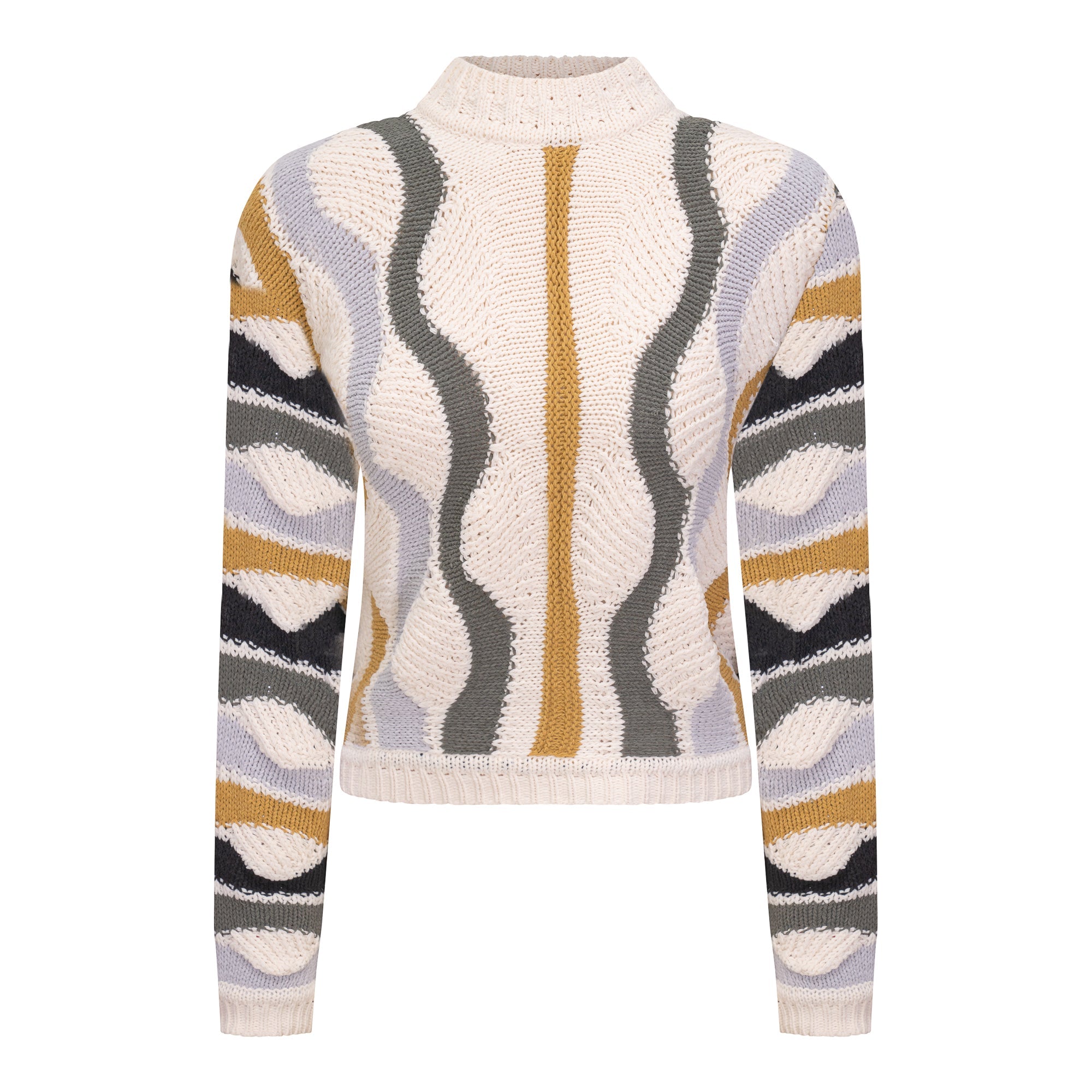 Color Blocked Knit Sweater
