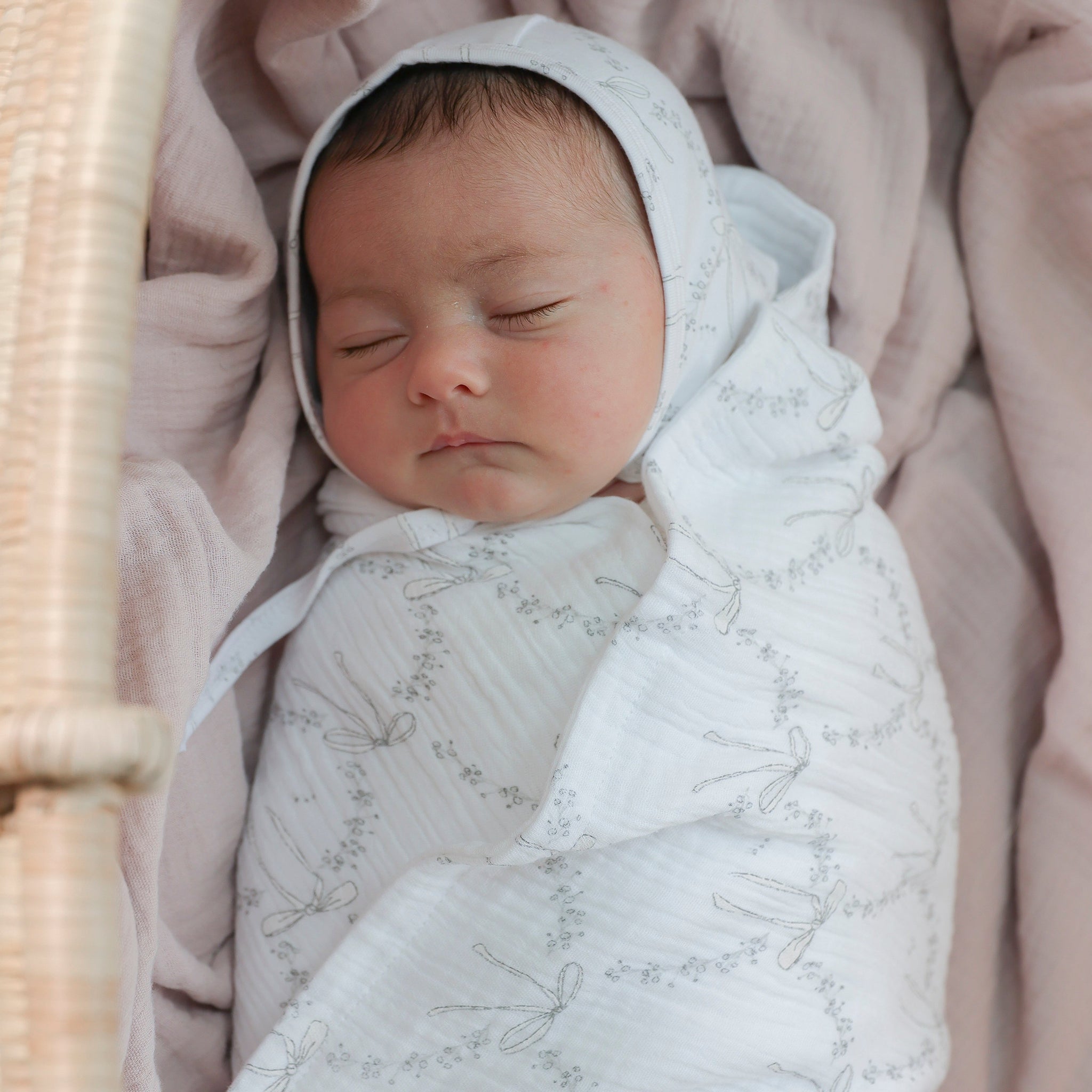 Bow Print Swaddle