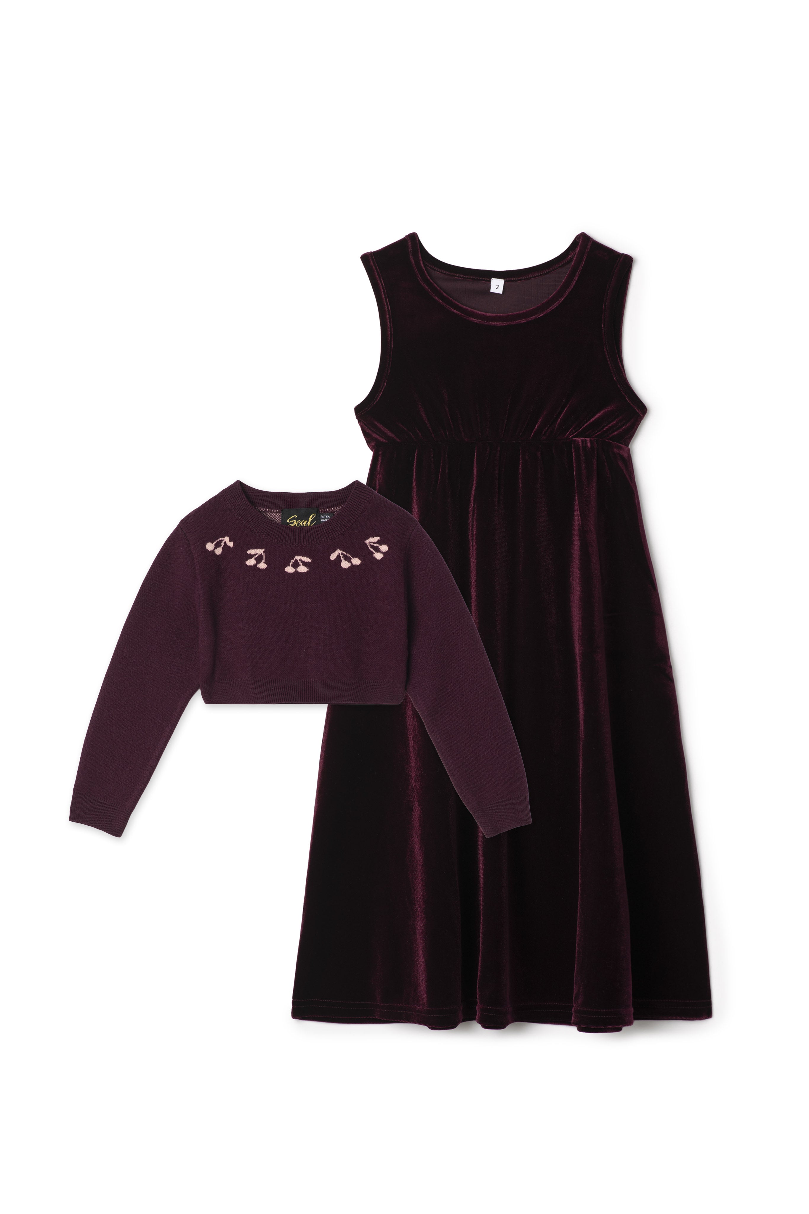 Cherry Slinky velour Robe