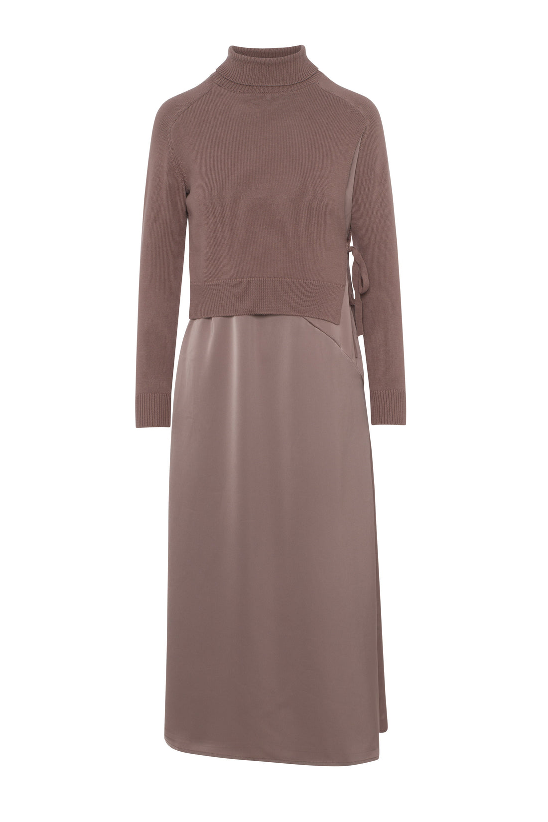 Satin Jump Dress with Sweater