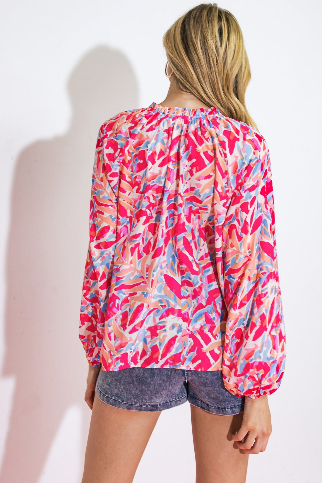 PINK MEADOW WOVEN TOP