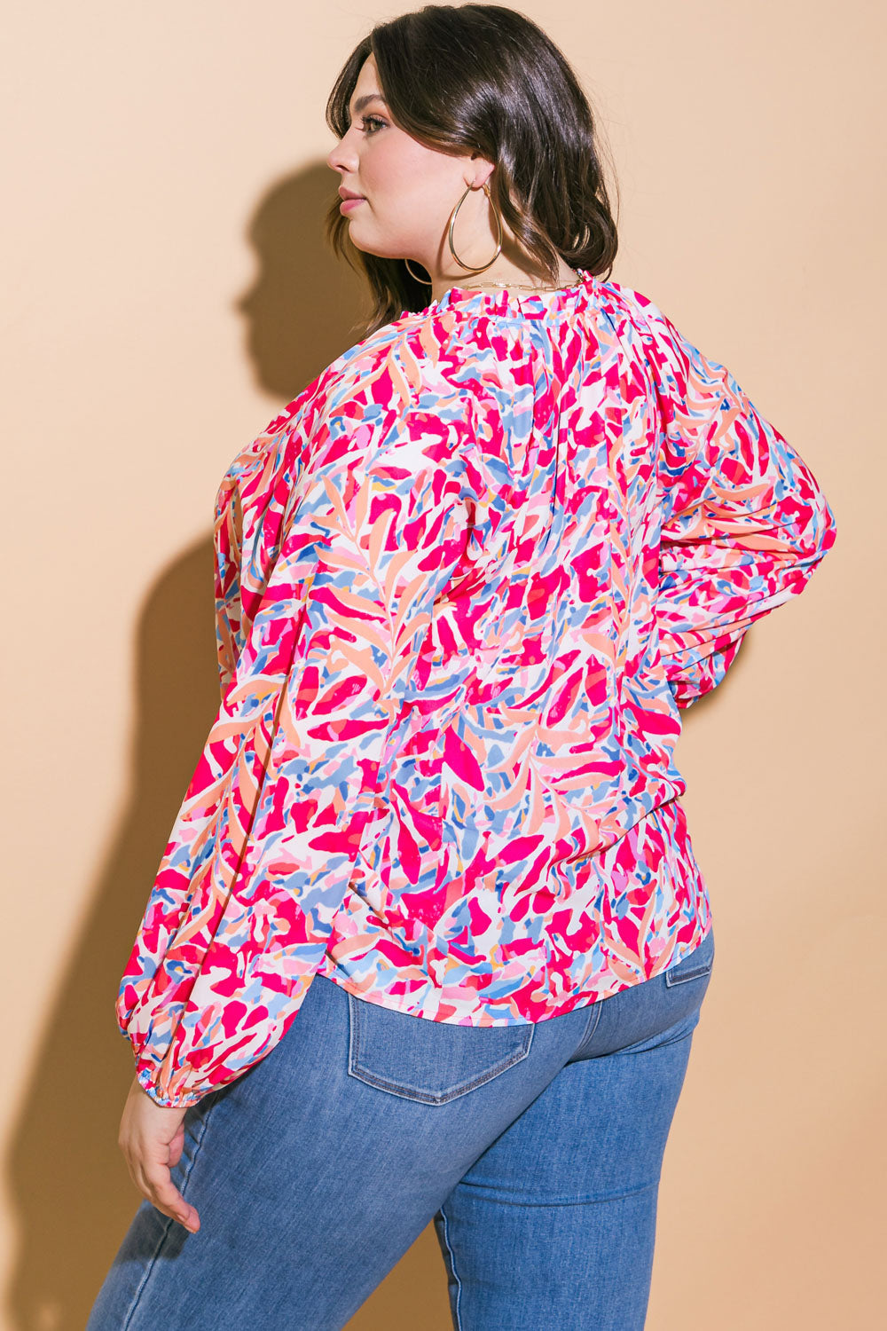PINK MEADOW WOVEN TOP