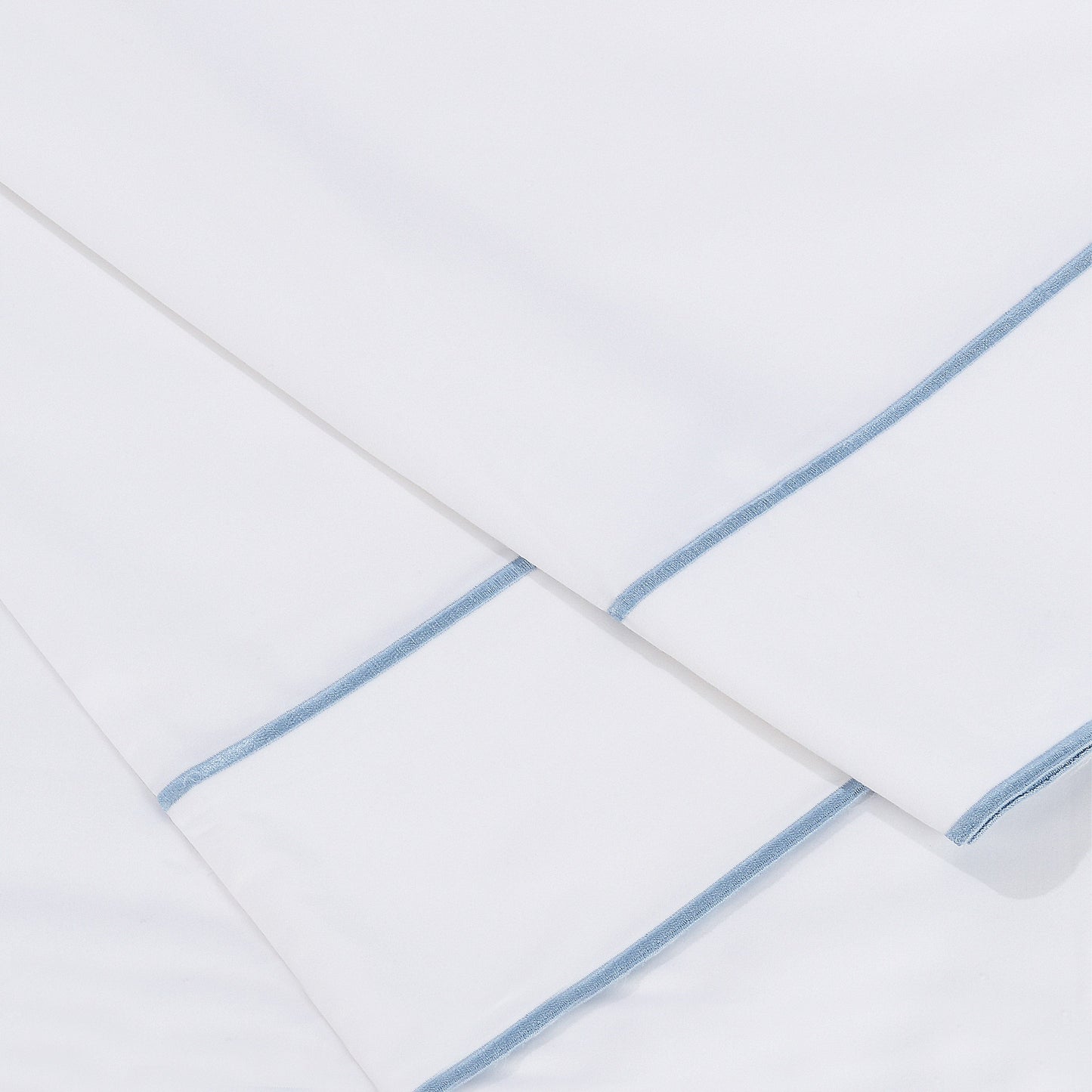 600 Thread Count Framed Sateen Embroidered Cotton Pillowcase Pair