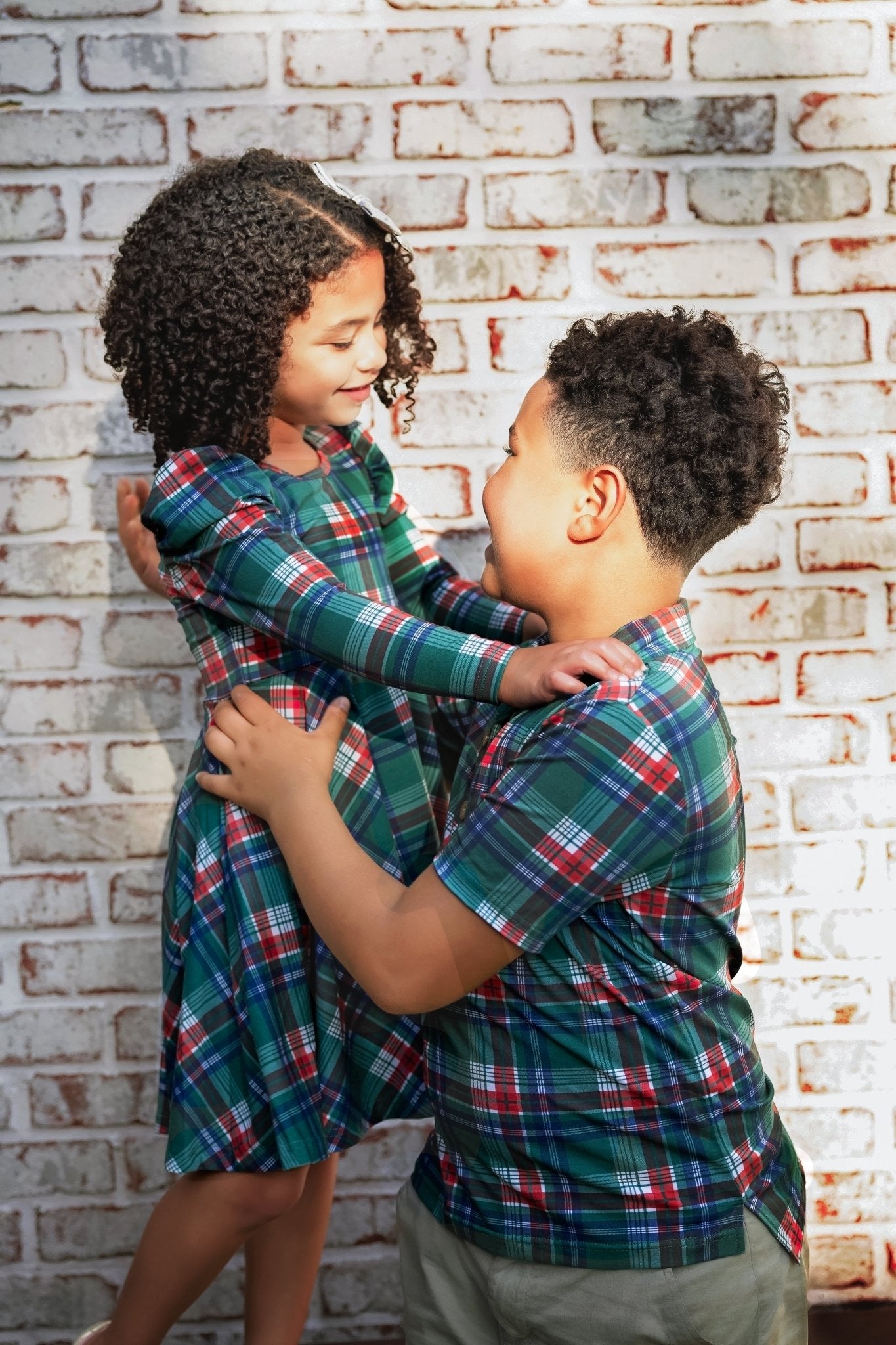 Festive Plaid Boys Polo