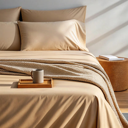 Copper-Infused Bamboo Bed Sheets – Cooling, Antimicrobial & Hypoallergenic