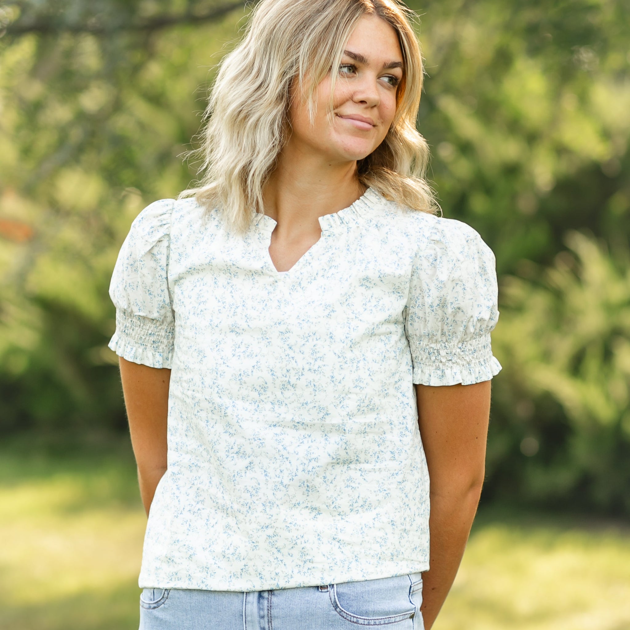 Dempsey Floral Puff Sleeve Top - FINAL SALE