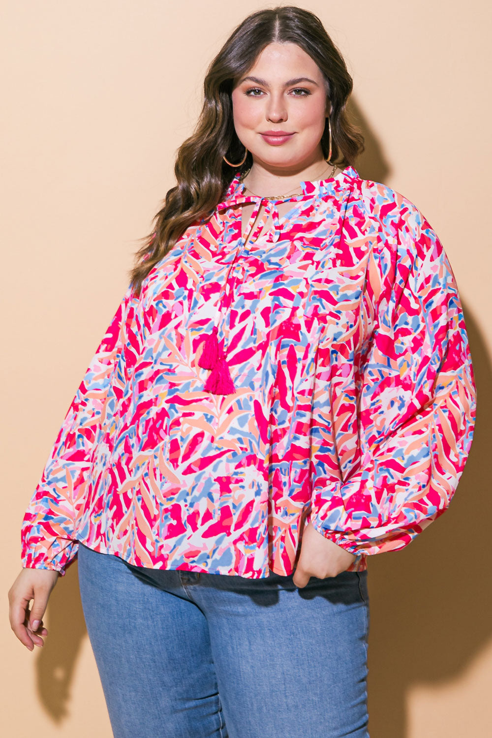 PINK MEADOW WOVEN TOP