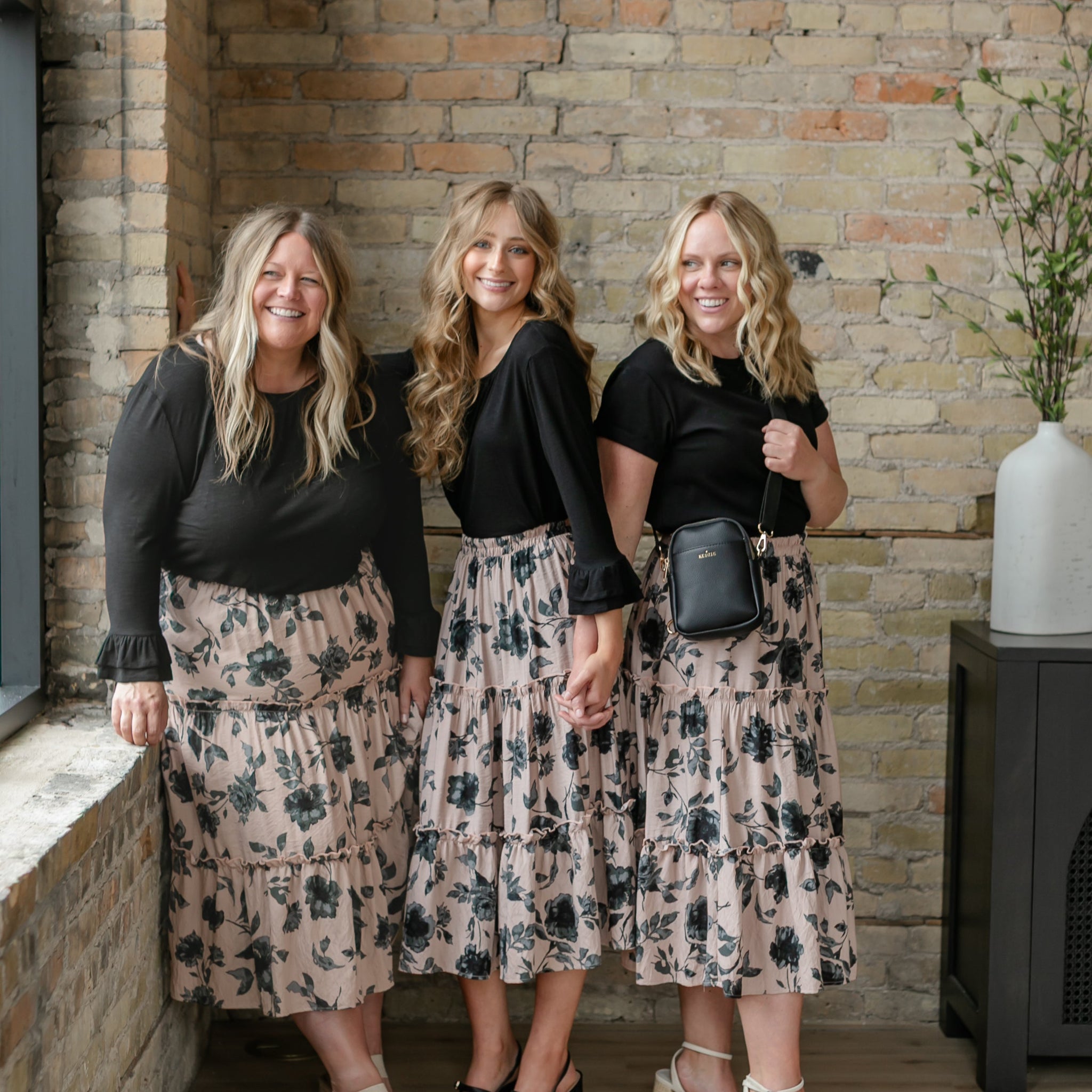 Giana Ruffle Tiered Midi Skirt