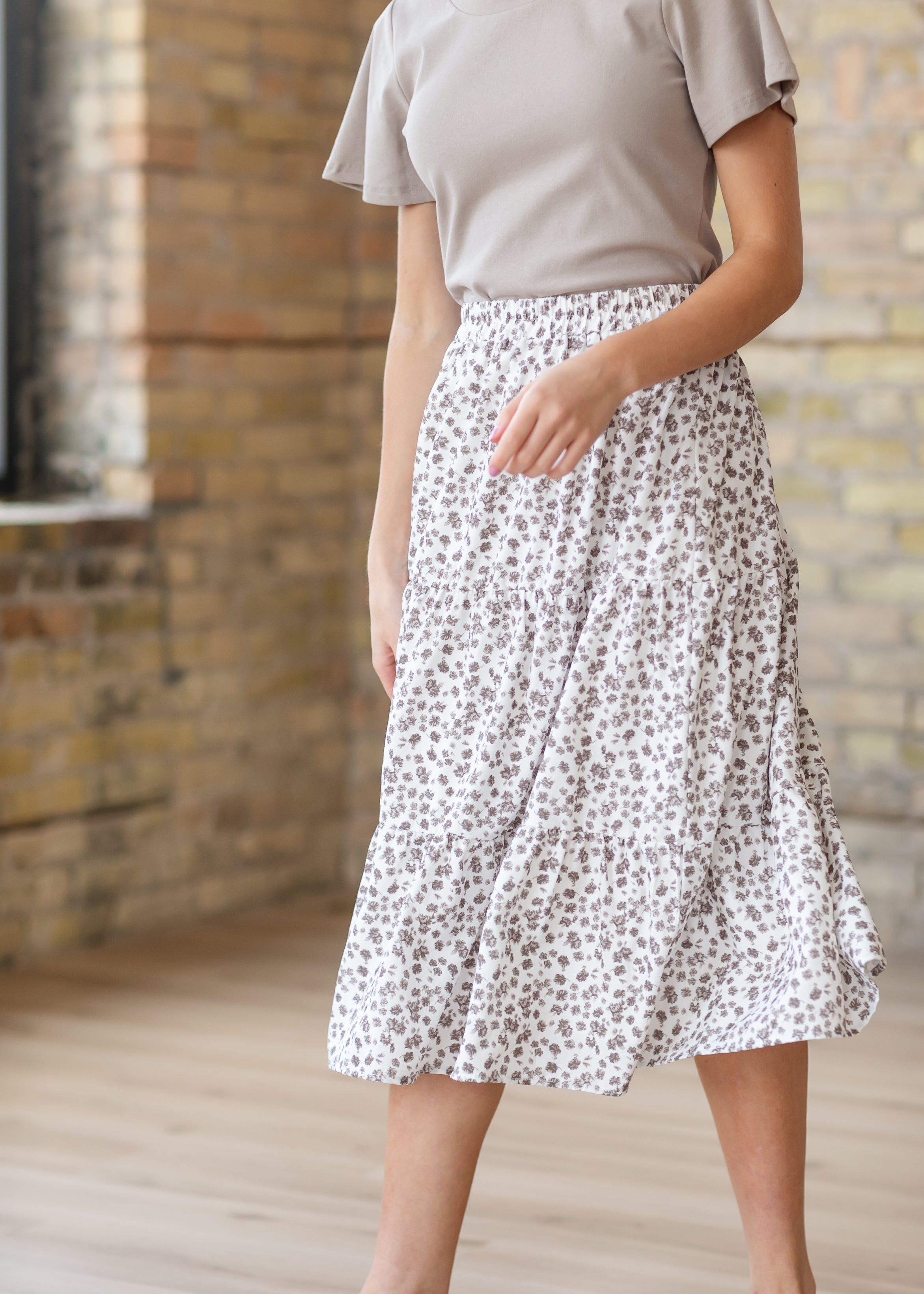 Harlow Tiered Floral Midi Skirt - FINAL SALE