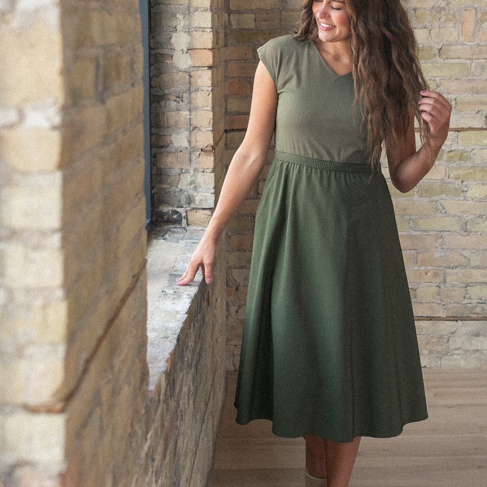 Kate Cap Sleeve Midi Dress