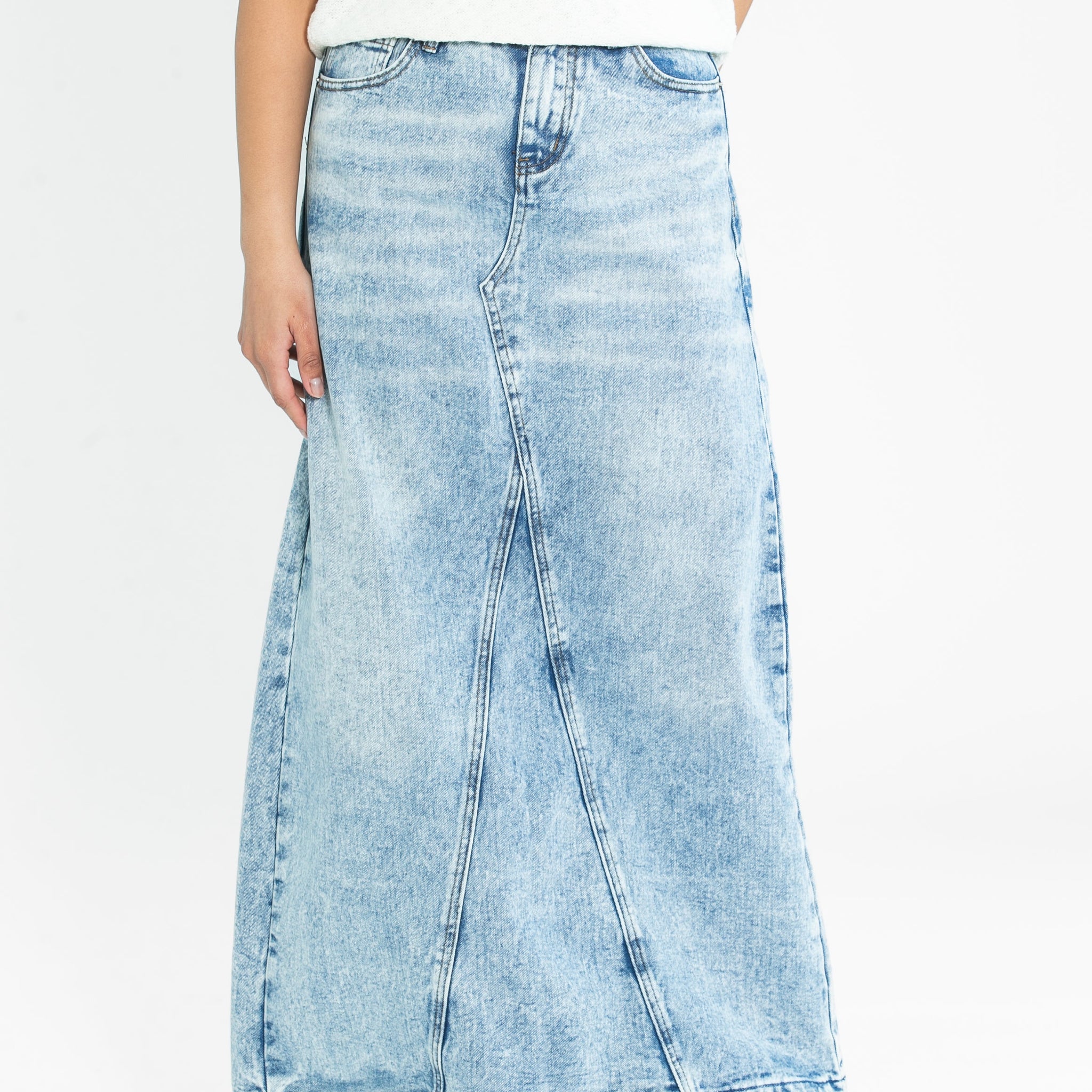 Mina Denim Maxi Skirt