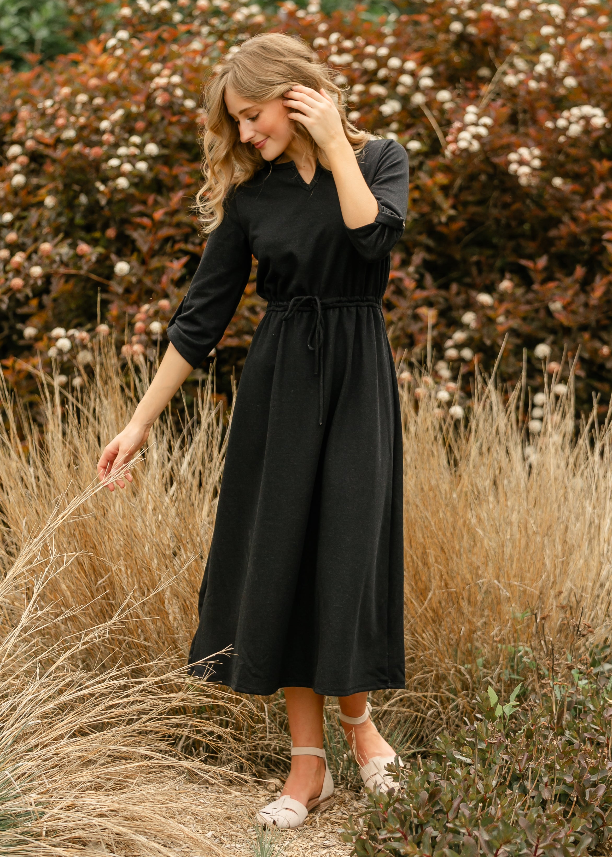 Monica Tie Waist Midi Dress