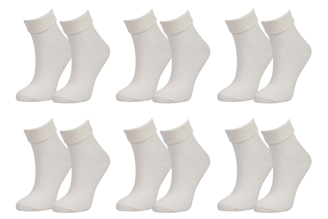 98% Organic Cotton Luxury Women's Socks 6-Pack.