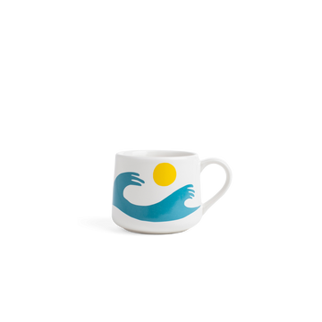 Ty Williams - Blue Waves - 12oz Crescent Mug