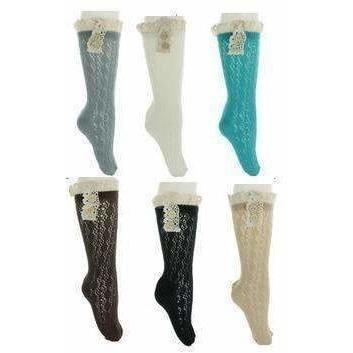 BUTTON BOOT Knee SOCKS - CHILDREN Various Colors