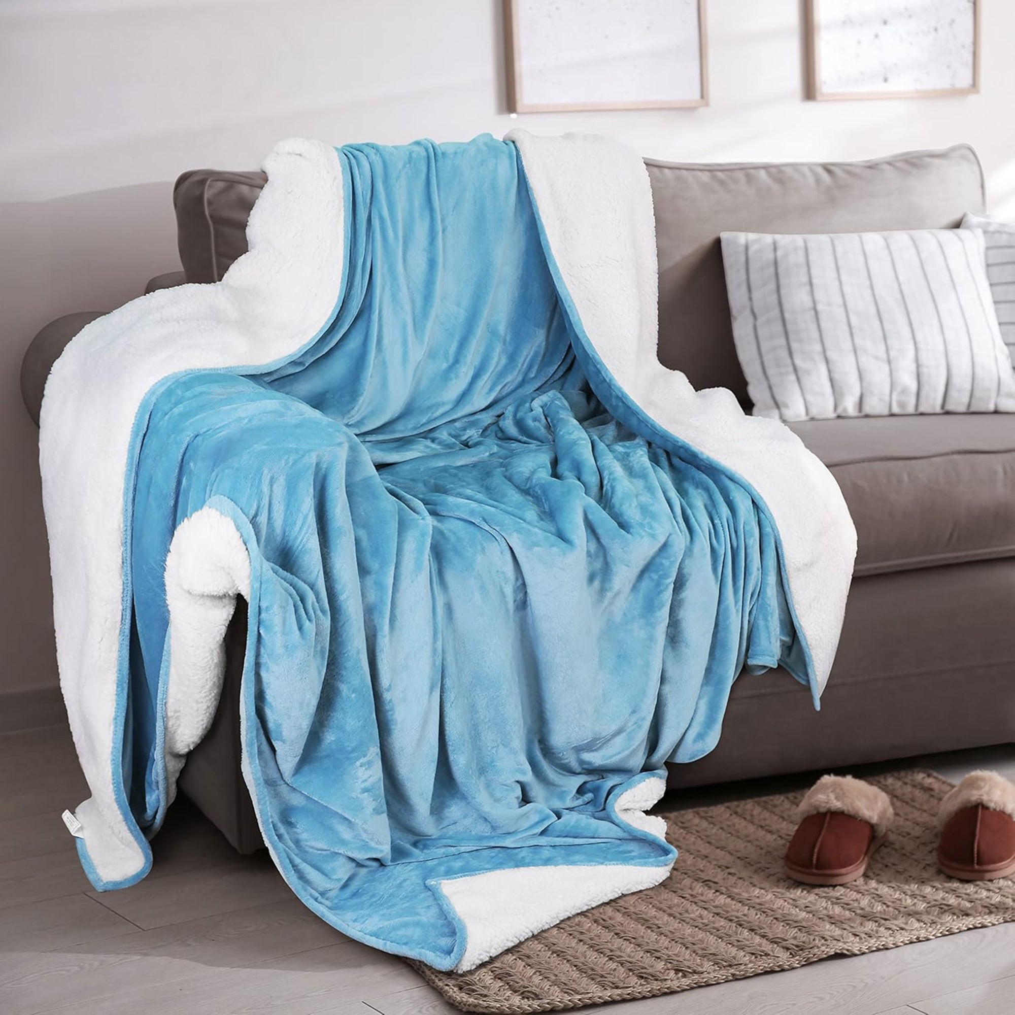 Velvet Plush Sherpa Bed Blanket - Sherpa Fleece Collection